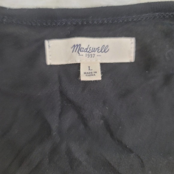 MADEWELL TWISTED SLEEVELESS T-SHIRT DRESS CREW NECK WOMEN'S SIZE LARGE - Picture 14 of 14
